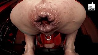 Horny Axel Abysse Rides Big Toy After Gaping His Wide Asshole