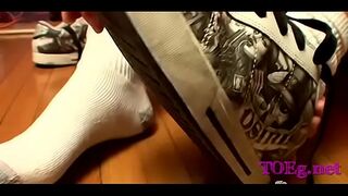 Homo foot fetish at home