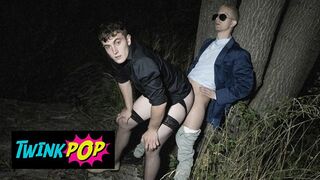 TWINKPOP - A Piss In The Woods Turns Into A Wild Fuck With Tom Bacan And Jakob De Lung