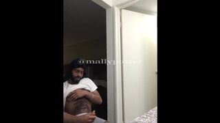 Stroking my BBC while the homie goes to ice machine (Cumshot)