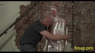 Homosexual twink in a wild fetish scene
