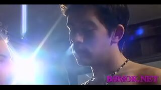 Wild homo chap in a bondage scene
