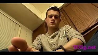 Foot fetish oral pleasure