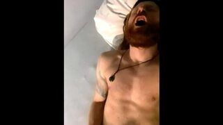 Eating my cum straight from my dick when vibrator is giving me orgasm