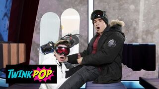 TWINKPOP - Jordan Lake Sucks Maverick Sun Under A Blanket And Finally They Fuck Doggystyle