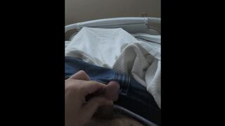 Jack off at hospital and Cumming in hospital right before got caught again part 2