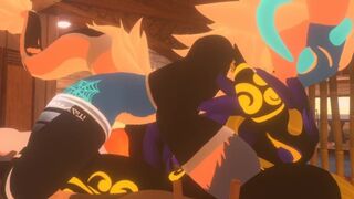 Male whicker beast gets pounded by male masseuse