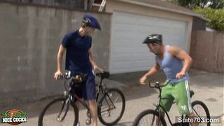 Biker jocks fucking in the garage