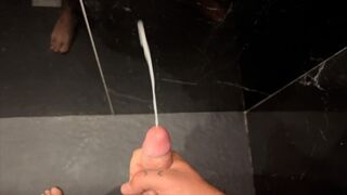 A nice cumshot in the shower