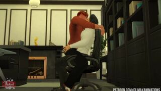 Ginger Intern Seduces CEO for Office Fuck: Sims 4