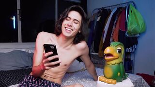 Brand new grindr in fluffy underwear with place in real secrecy in bed seeing dick