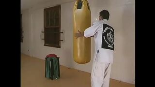 Judoka eating passively