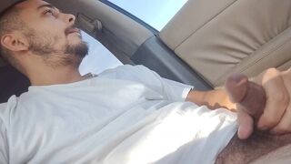 Risky public jacking off