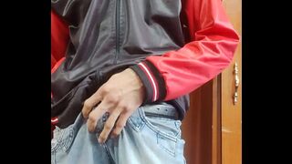 I was almost caught masturbating my cock in the living room.