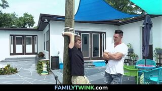 FamilyTwink - Little Boy Fucked While is Tied at Back Yard.. Johnny Hunter, Jax Thirio