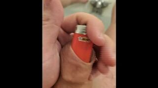 putting random things in foreskin plus cumshot