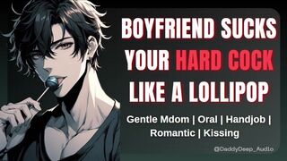 Hot Boyfriend Sucks a Fat Load out of Your Cock Before Tucking You into Bed | Male Moaning Audio