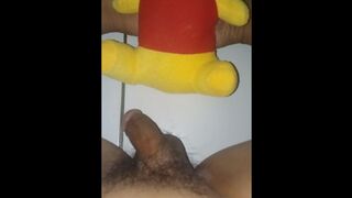 Jerking off with Winnie the Pooh doll part 1