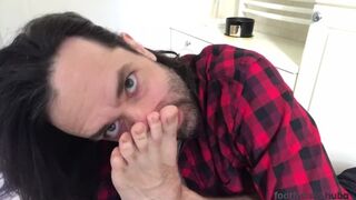 Self foot sniff cum on my feet soles