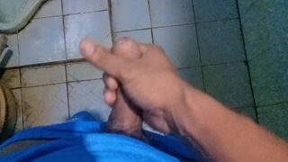 Shaking my dick in the toilet