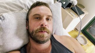 Hairy Muscle Bear Koby Falks POV Wanks and Cums into Underwear