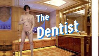 A dental patient sucked his dentist cock at the adult store glory hole and they continue fucking