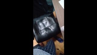 My dirty stepdad jerks off in front of me and we almost got caught