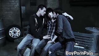 Two cock hungry vampires sucks emo twinks big dick