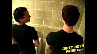 When he spotted meat at the urinal James's dick stiffened