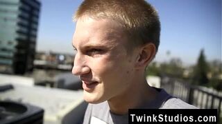 Amazing gay scene Here's how one twink gives another the boost to his