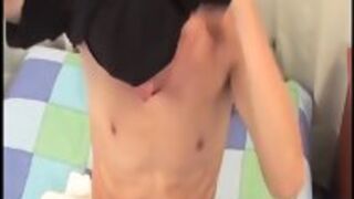 Solo Twink Cumswallows After Masturbating
