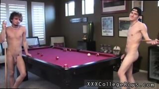 Gay Twinks Cumming By Hand I Found The Guys Playing Some Pool Just Lounging Around With