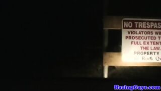 Hazing Student Group Jerking And Sucking Cock