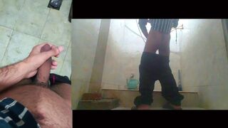 Pakistani Muslim Handjob in Bathroom