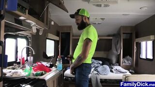 Pervy Stepdad Grabs Twinks Neck And Fucks Him Bareback