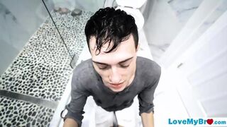 Big Stepbro Gives Twink A Dirty Swirly And Fucks His Asshole Raw