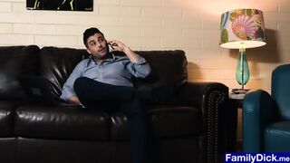 Stepdad Caught His Horny Twink Son On The Sex Hotline