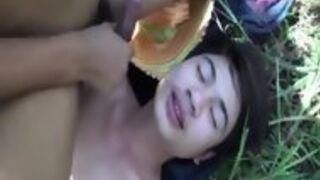 Sucking Asian Facialized