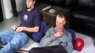 Straight Amateur Twinks Jerking Together