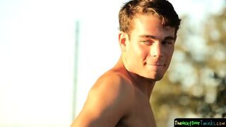 Handsome Teen Rimmed And Spitroasted