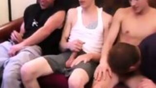 Four Straight Twink Amateurs Suck Dick