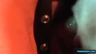 Tattoo Twink Bound With Cumshot