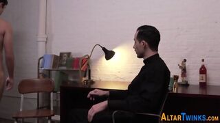 Gay Religious Teen Riding Priest