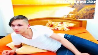 Emo Teen Stokes His Cock Until He Cums