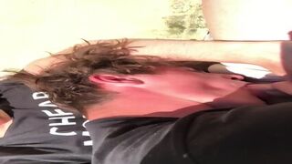 Straight Lad Gets Sucked Off By Twink Mate In The Garden