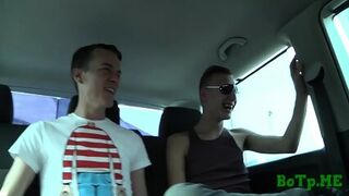 Twinks Fuck Like Crazy In A Car