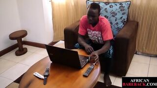 Black Twink Fingering His Ass And Tugging Cock
