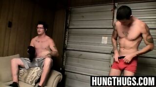Straight Thugs Jerk And Exchange Golden Showers
