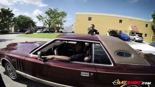 Big Black Cock Guy Is Being Pull Over For Highspeed By Gay Horny Cop!