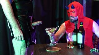 Private party! Waiter with big dick cummed into my cocktail